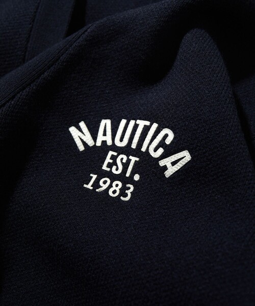 「NAUTICA」 ニットカーディガン MEDIUM チャコールグレー メンズ_画像4