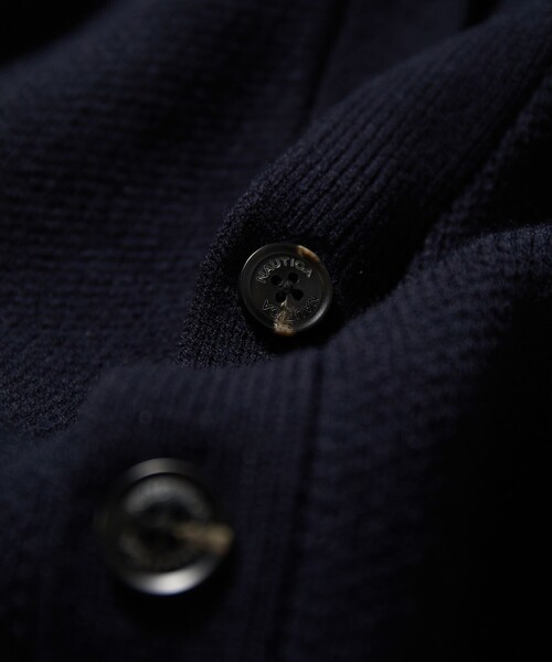 「NAUTICA」 ニットカーディガン MEDIUM チャコールグレー メンズ_画像5