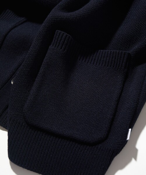 「NAUTICA」 ニットカーディガン MEDIUM チャコールグレー メンズ_画像6