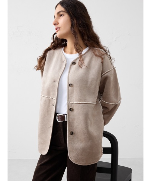 BANANA REPUBLIC フード付きモッズコート XL グレー cn60085236.jpg?q=h&w=480