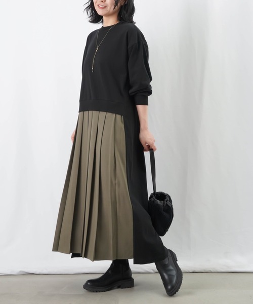 「LUCA/LADY LUCK LUCA」 長袖ワンピース FREE ブラック レディース_画像4