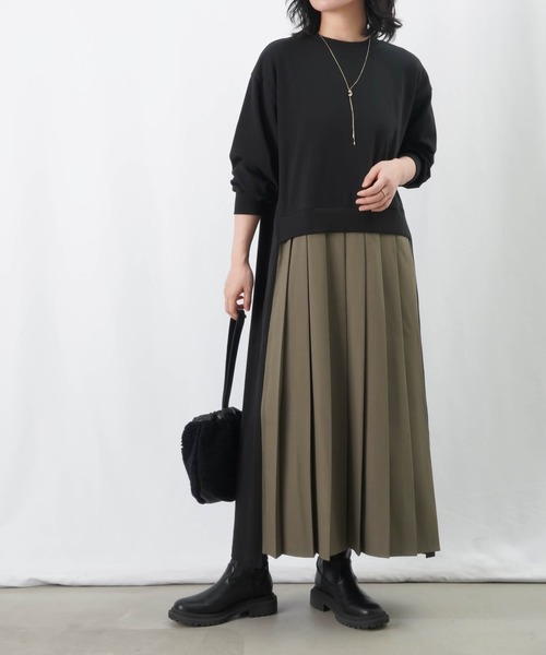 「LUCA/LADY LUCK LUCA」 長袖ワンピース FREE ブラック レディース_画像6