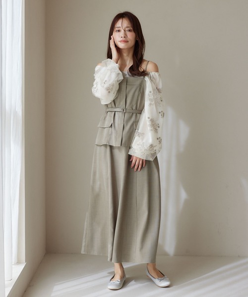 「mysty woman」 長袖ニット FREE ブラック レディース_画像2