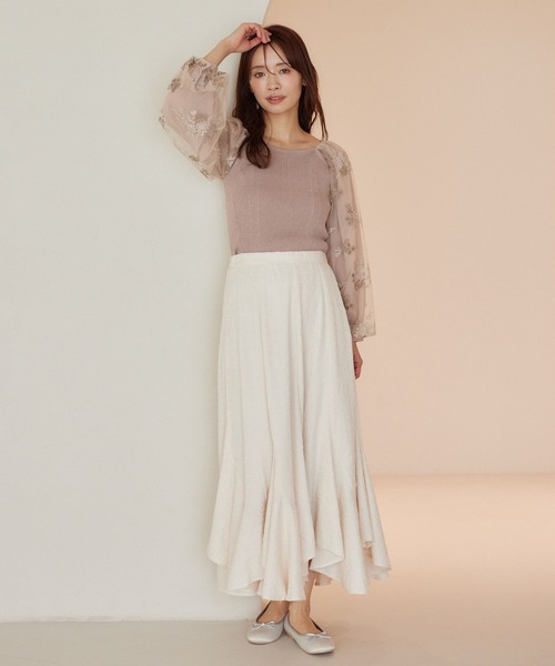 「mysty woman」 長袖ニット FREE ブラック レディース_画像4