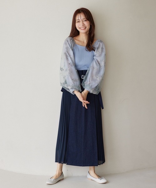 「mysty woman」 長袖ニット FREE ブラック レディース_画像5