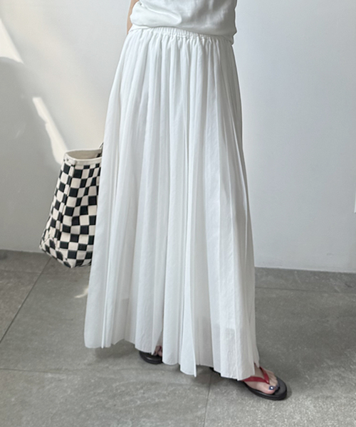SLOBE IENA 今期　美品　PEボイルプリーツスカート SLOBE IENA（スローブイエナ） ロング スカート PEボイルプリーツ