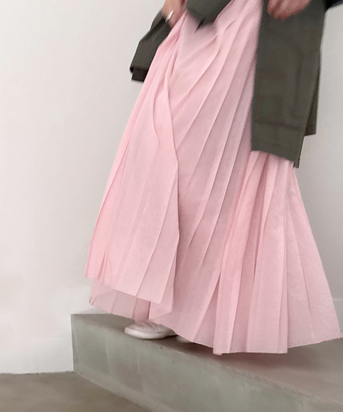 SLOBE IENA（スローブイエナ） ロング スカート PEボイルプリーツ