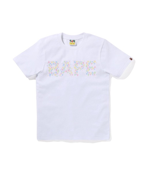 【即完売品】A BATHING APE ロゴ 半袖 Tシャツ ホワイト 【L】 A BATHING APE（アベイシングエイプ） tシャツ 半袖 BLING STAR