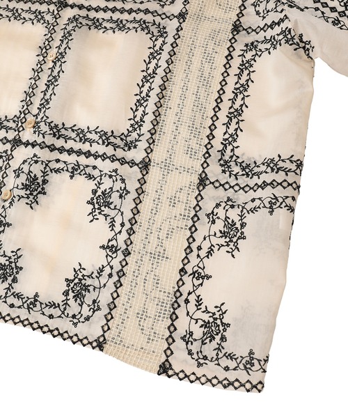 CLANE（クラネ） ブラウス シャツ 半袖 「CLANE/クラネ」EMBROIDERY