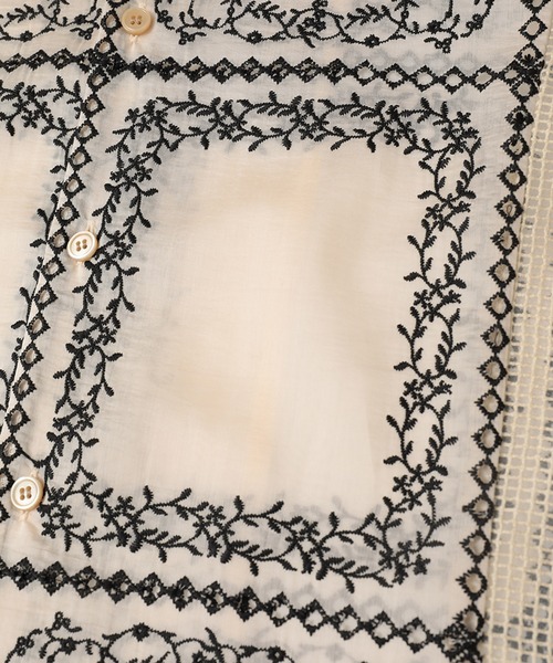 CLANE（クラネ） ブラウス シャツ 半袖 「CLANE/クラネ」EMBROIDERY