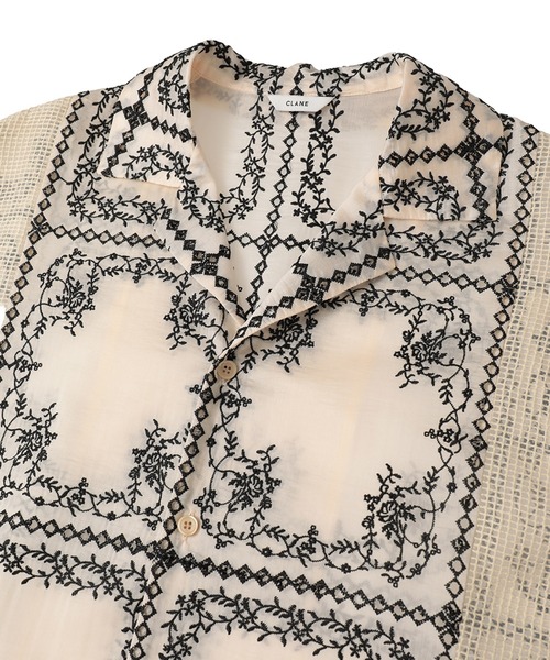 CLANE（クラネ） ブラウス シャツ 半袖 「CLANE/クラネ」EMBROIDERY