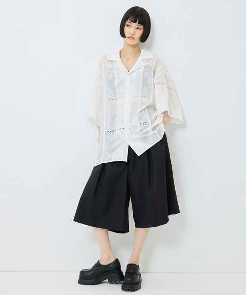 CLANE（クラネ） ブラウス シャツ 半袖 「CLANE/クラネ」EMBROIDERY