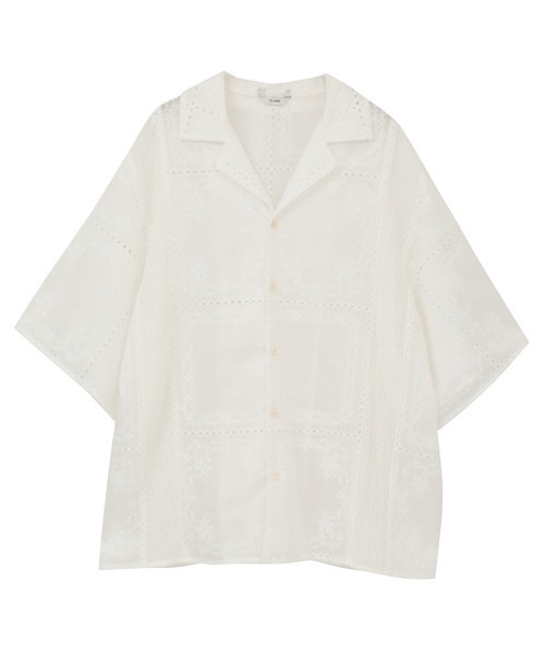 CLANE（クラネ） ブラウス シャツ 半袖 「CLANE/クラネ」EMBROIDERY