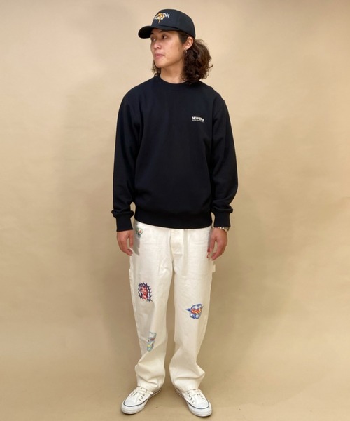「NEW ERA」 スウェットカットソー X-LARGE ストーン メンズ_画像4