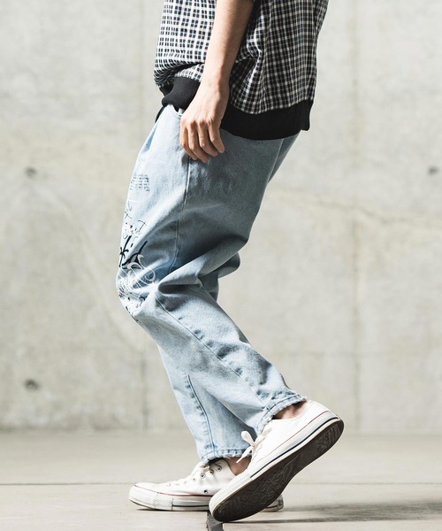 「GLIMCLAP」 デニムパンツ M インディゴブルー メンズ_画像4