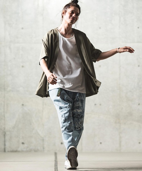 「GLIMCLAP」 デニムパンツ M インディゴブルー メンズ_画像8