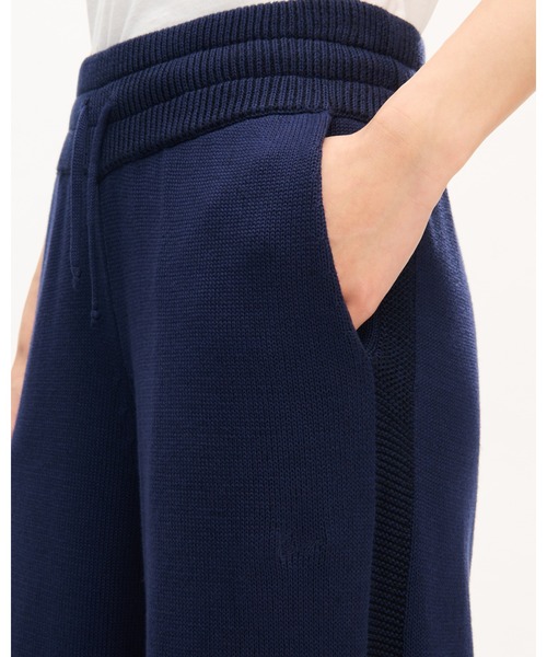 ワイドパンツ パンツ 'KENZO Signature' ストレート パンツ イン コットン ウール レディースの画像