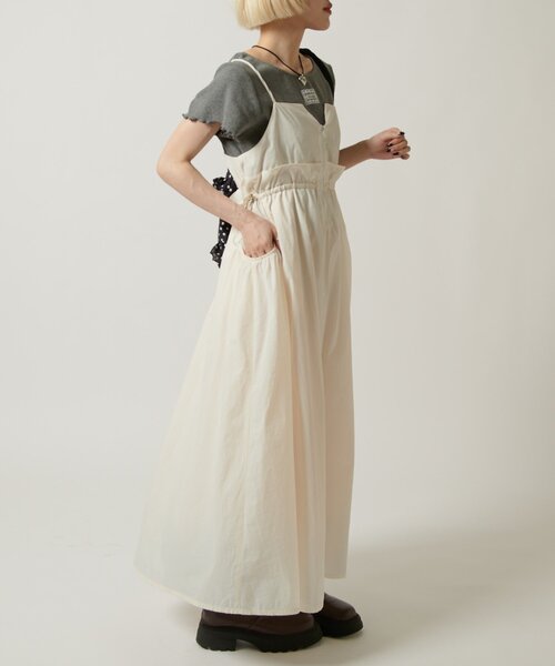 こまったちゃんサイズ♥︎真夏のワンピース&ドロワーズ2点セット♡ホワイト w closet（ダブルクローゼット） ワンピース ウエストドロストナイロン