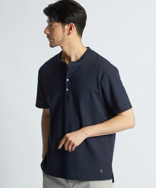 LANVIN en Bleu ポロシャツ 半袖 速乾・防シワ・UVカット「COOLFIBER