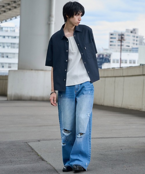 LANDNESS タンクトップ 「LANDNESS/ランドネス」Henley Neck Rib Tank