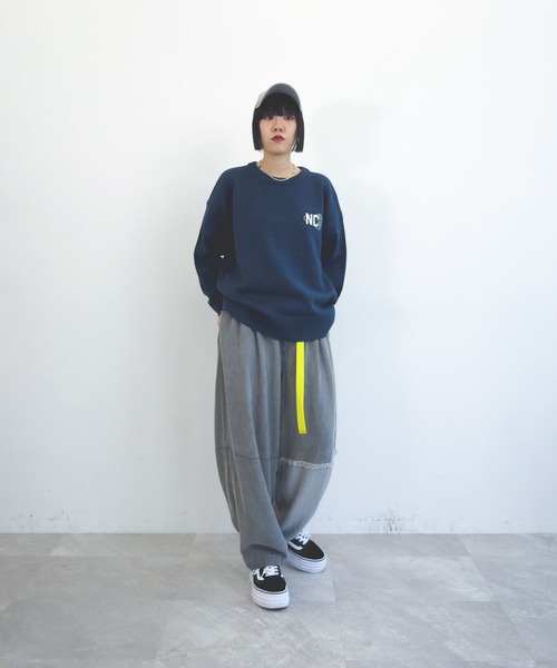 「niko and...」 デニムパンツ LARGE ライトグレー レディース_画像3