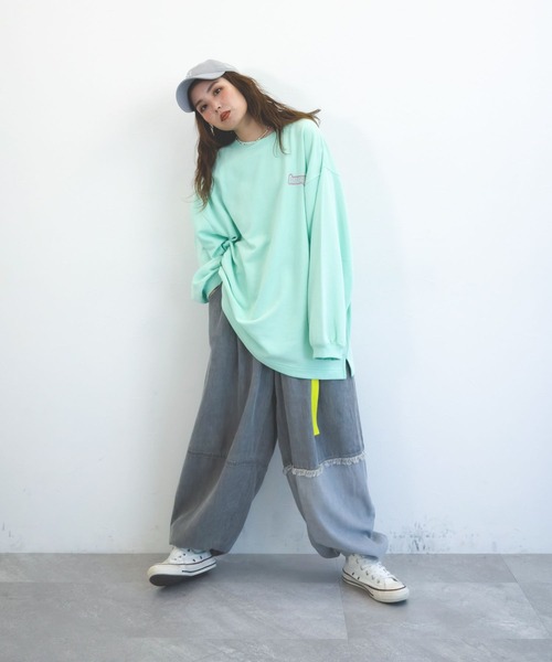 「niko and...」 デニムパンツ LARGE ライトグレー レディース_画像6