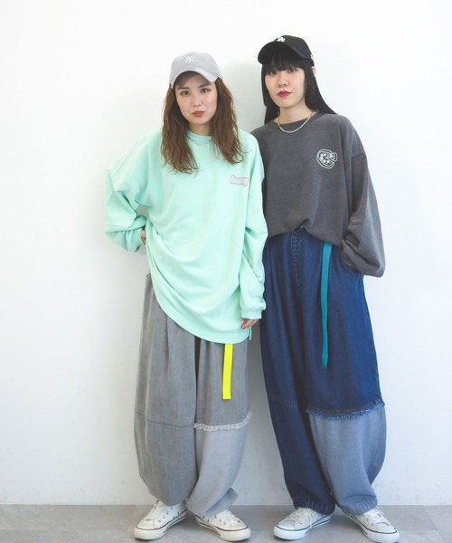 「niko and...」 デニムパンツ LARGE ライトグレー レディース_画像7