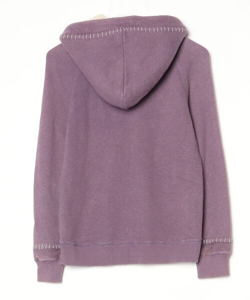 「GOHEMP」 ジップアップパーカー X-SMALL パープル レディース_画像2