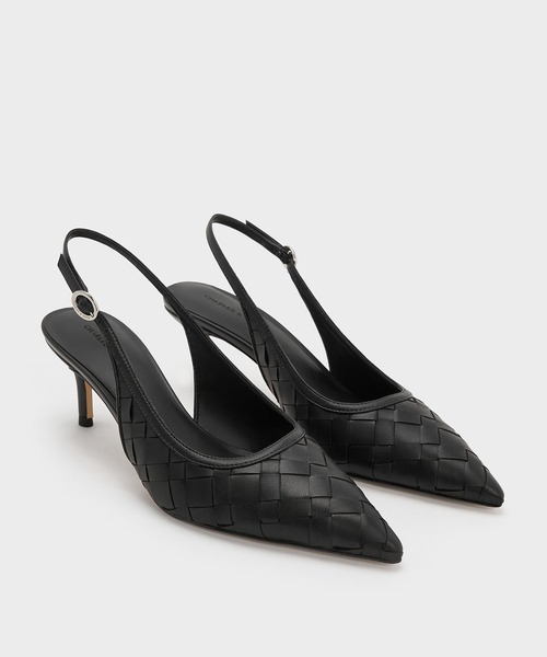 「CHARLES & KEITH」 パンプス 22.5cm ブラック レディース_画像3