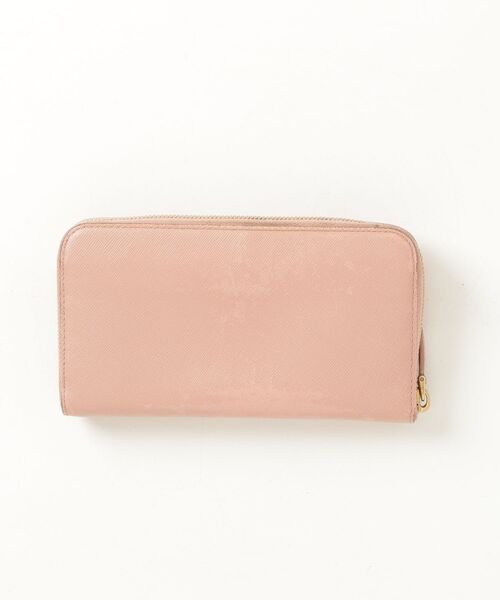 PRADA（プラダ） リボン ラウンドファスナー財布 - ピンク レディース