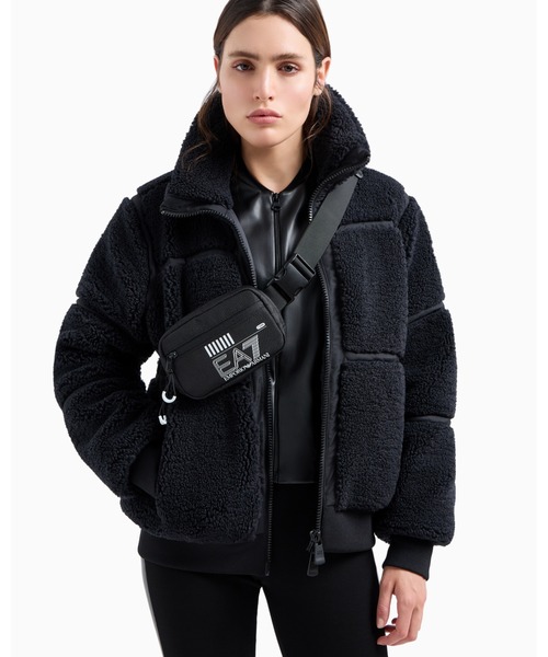「EMPORIO ARMANI EA7」 ウエストバッグ FREE ブラック×ゴールド メンズ_画像2
