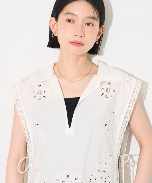 FREAK'S STORE（フリークスストア） ベスト ジレ インド カットワーク