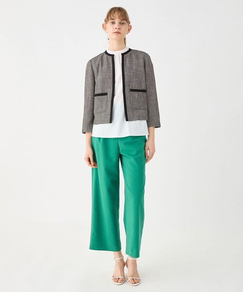 【新品タグ付】Ballsey ノーカラージャケット 36 Ballsey（ボールジィ） ノーカラージャケット 36 ホワイト レディース