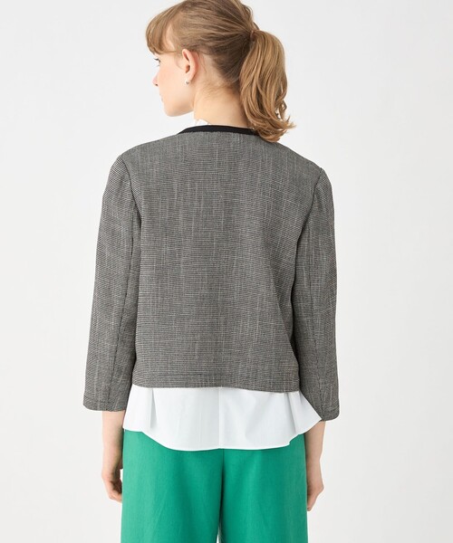 【新品タグ付】Ballsey ノーカラージャケット 36 Ballsey（ボールジィ） ノーカラージャケット 36 ホワイト レディース