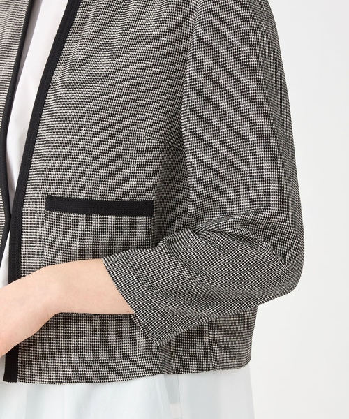 【新品タグ付】Ballsey ノーカラージャケット 36 Ballsey（ボールジィ） ノーカラージャケット 36 ホワイト レディース