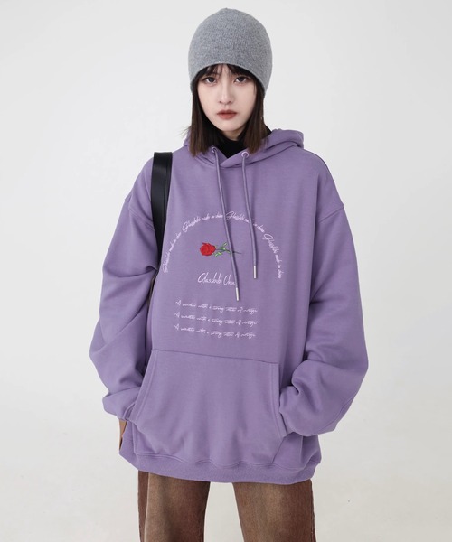「WESTBOY」 プルオーバーパーカー M パープル メンズ_画像7