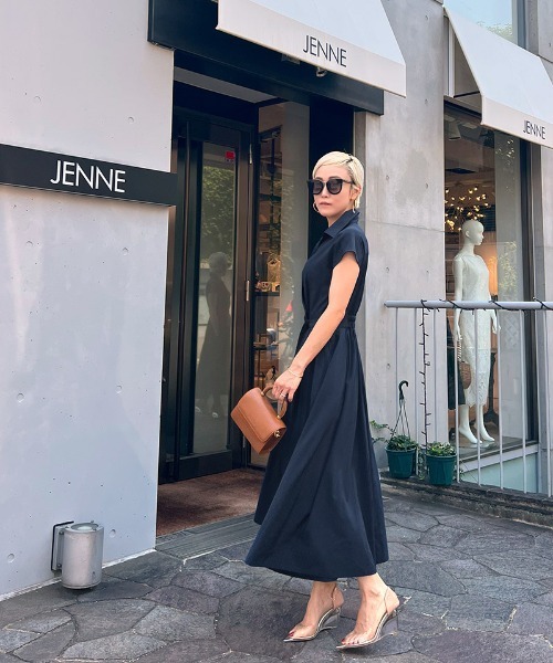 JENNE」 ノースリーブワンピース SMALL レッド レディース : ZOZOTOWN