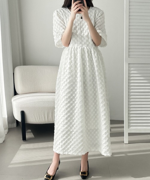 「ABITOKYO」 半袖ワンピース L ブルー レディース_画像8
