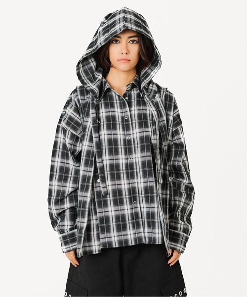 BEEDEN ブラウス シャツ MULTI BUTTON CHECK SHIRT レディース