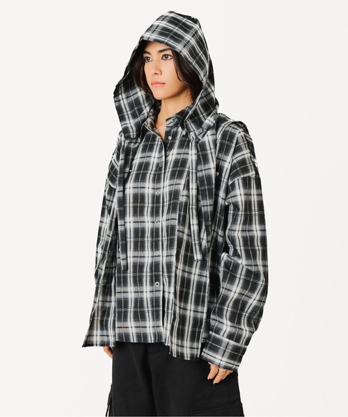 BEEDEN ブラウス シャツ MULTI BUTTON CHECK SHIRT レディース