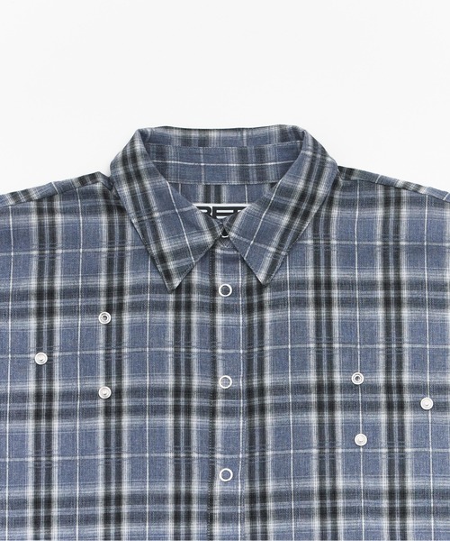 BEEDEN ブラウス シャツ MULTI BUTTON CHECK SHIRT レディース