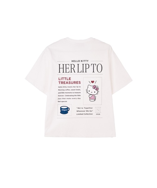 Her lip to tシャツ 半袖 HLT x Hello Kitty Tabloid Tee レディース