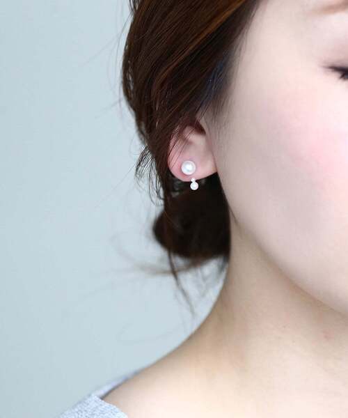 SIENA ROSE（シエナロゼ） パール ピアス Cラインのパールキャッチ