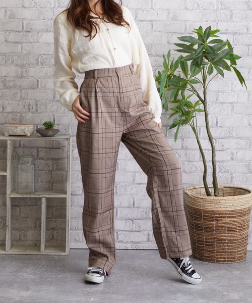 パンツ スラックス Tone Select Wear チェックテーパードパンツ Re Zozotown Paypayモール店 通販 Paypayモール