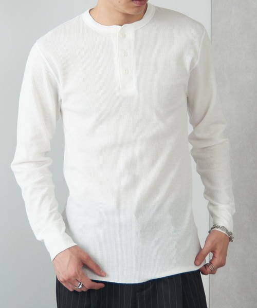 Healthknit（ヘルスニット） tシャツ 「Healthknit」ヘンリーネック