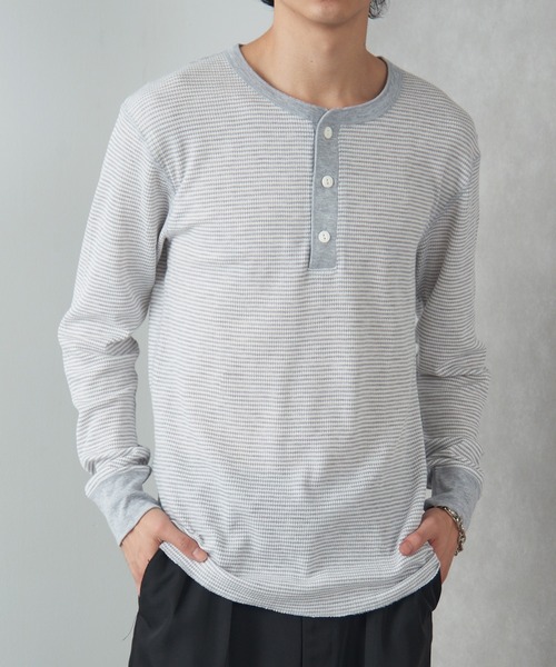 Healthknit（ヘルスニット） tシャツ 「Healthknit」ヘンリーネック