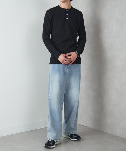 Healthknit（ヘルスニット） tシャツ 「Healthknit」ヘンリーネック