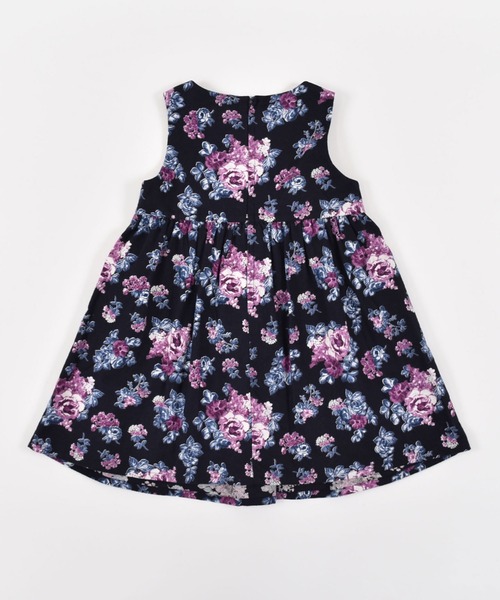 ワンピース BeBe/ブーケプリント起毛ワンピース（90〜150cm 