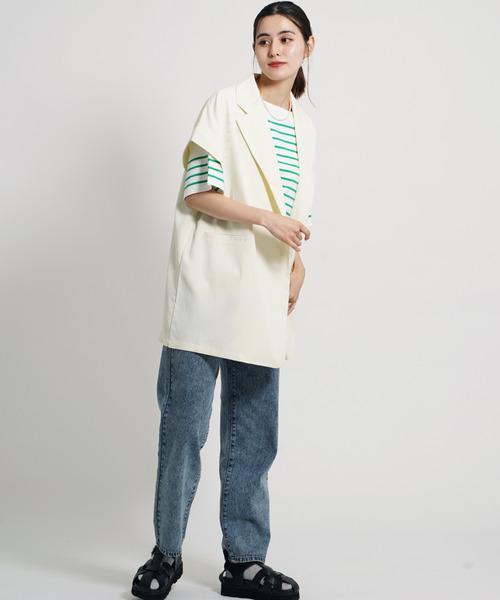 VENCE EXCHANGE ベスト ジレ クレープノースリジレ レディース