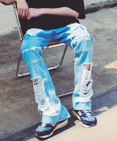 14080円 ブランド買うならブランドオフ パンツ デニム ジーンズ LIBERE リベーレ DAMAGE VER2 DENIMPANTS ダメージデニムパンツ 223303-22330